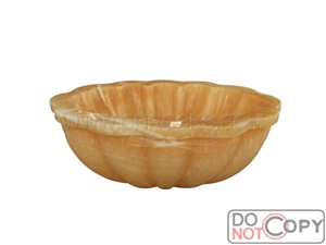 China Honey Onyx Art Sink,Yellow Onyx Round Sink,Round Bathroom Washing Basin