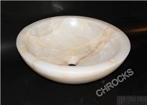 White Onyx Vessel Sink,White Onyx Wash Basin