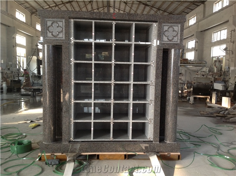 124 Niche Columbarium with Roman Pillar for Cemetery Garden