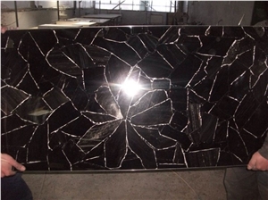 High Quality Blacklit Semiprecious Stone Slabs