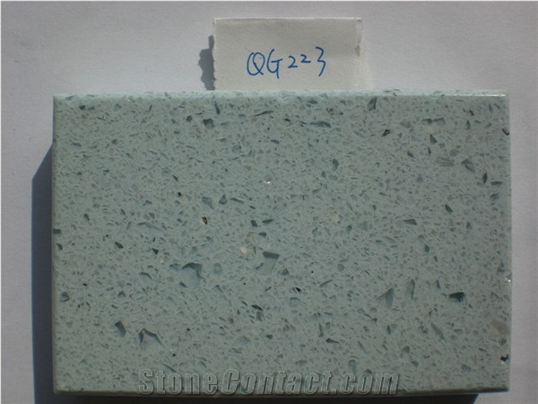 High Quality Blue Artificial Quartz Slabs