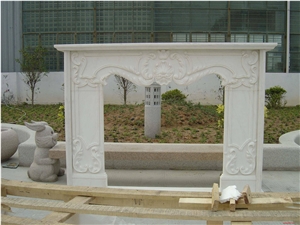 Dw Indoor Electric Fireplace Without Remote Control,White Marble Fireplace