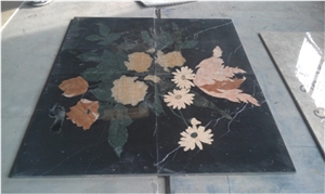 Marble Masaic, Black Marble Medallion