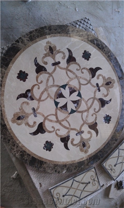 Marble Masaic, Black Marble Medallion