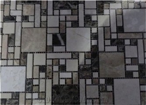 Nature Wood Vein Stone Mosaic, Green Marble Mosaic