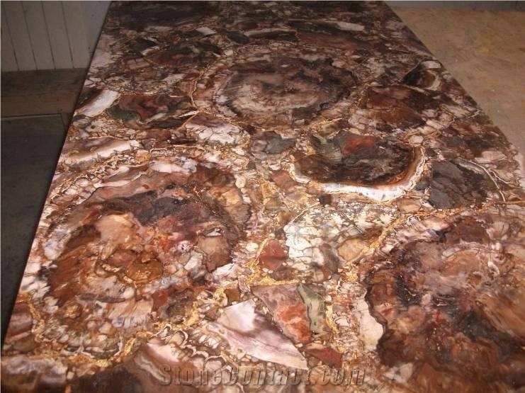 High Quality Red Agate Semiprecious Stone Slabs