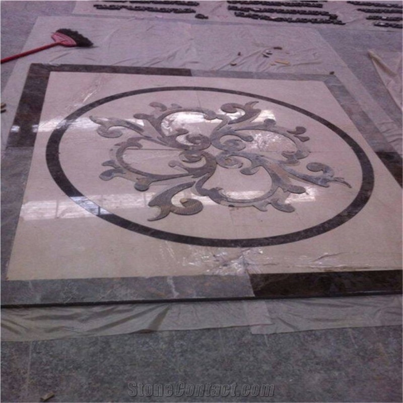 Square Floor Marble Medallion