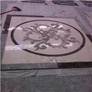 Square Floor Marble Medallion