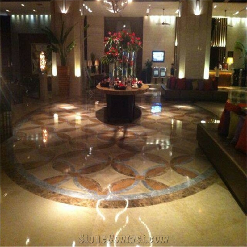 Square Floor Marble Medallion