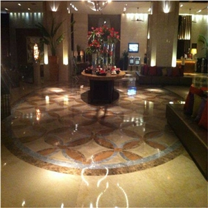 Square Floor Marble Medallion