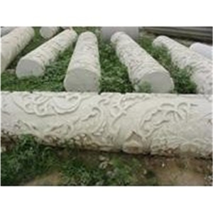 Stone Roman Column Caving, White Marble Roman Columns