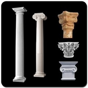 Supply Natural Stone Columns&Pedestal, White Marble Columns