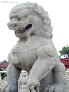 White Garden Granite Lion Sculpture