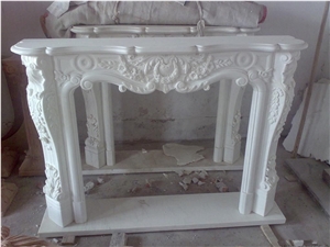 White Marble Fireplace Mantle, White Marble Fireplaces