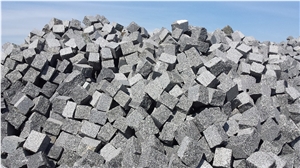 Gris Quintana Cobble Stone, Paving Stone, Grey Quintana Granite Paving Stone
