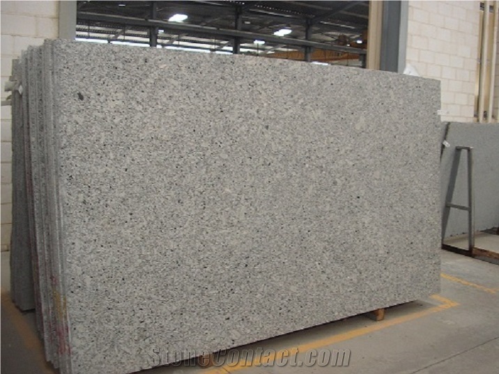 White Amanecer Granite Double Bench, Gris Campanario Grey Granite Bench