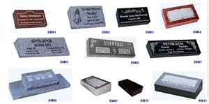Beveled Granite Slant Marker Gravement