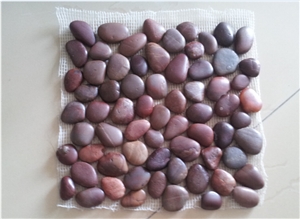Red Pebble Stone Mosaic Tile