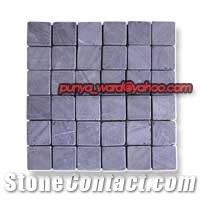 Square 5x5 Grey Marble, Grey Marble Mosaic