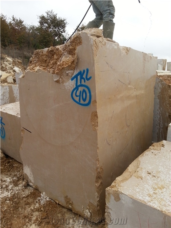Bursa Dark Beige, Turkey Beige Marble Block