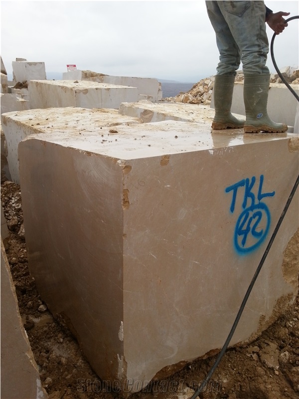 Bursa Dark Beige, Turkey Beige Marble Block