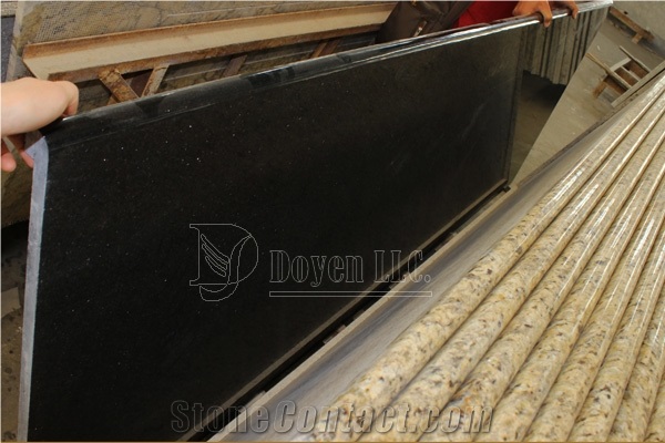 India Galaxy Black Granite Kitchen Cut-To-Size Countertop