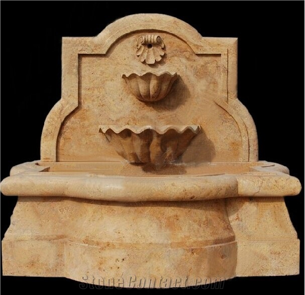 Lion Head Marble Wall Fountain for Garden Outdoor