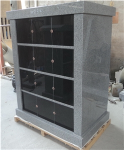 12 Niches Columbarium, G603/G614c Grey Granite Columbarium