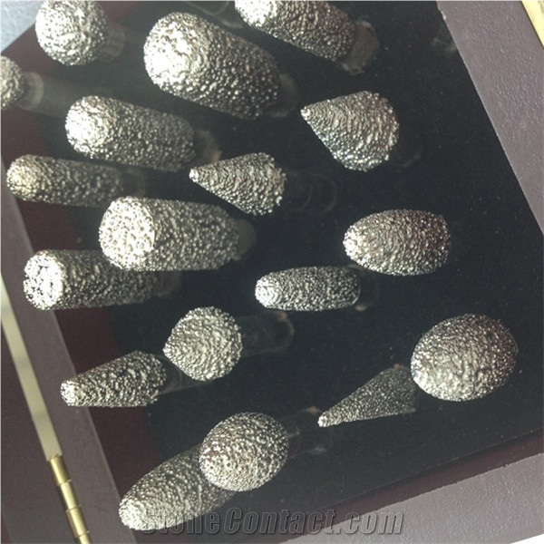2014 High Quality Stone Carving Diamond Burr Vacuum Brazed Diamond Engraving Bits 20 Pcs a Set
