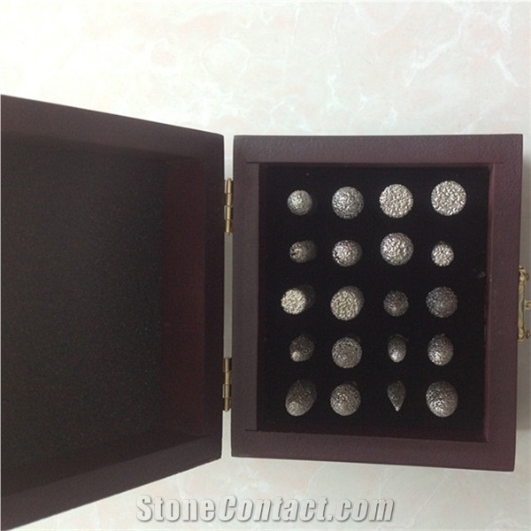 2014 High Quality Stone Carving Diamond Burr Vacuum Brazed Diamond Engraving Bits 20 Pcs a Set
