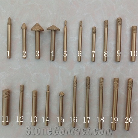 Cnc Brazing Engraving Bits, Stone Diamond Abrasive Tools, Router Bits