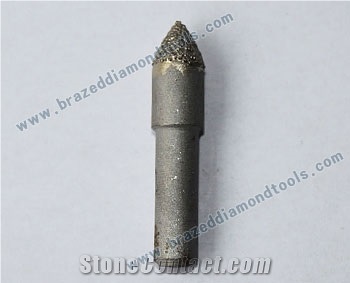 Conical Diamond Brazed Burrs for Carving Stone