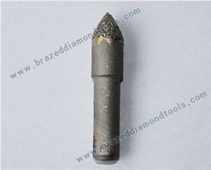 Conical Diamond Brazed Burrs for Carving Stone