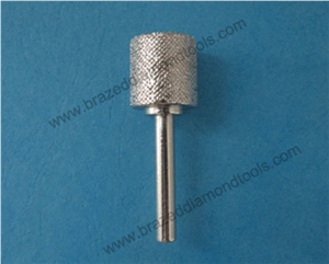 Flat Cylindrical Diamond Brazed Burrs for Carving Stone