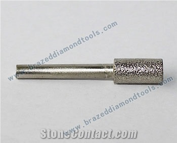 Flat Cylindrical Diamond Brazed Burrs for Carving Stone