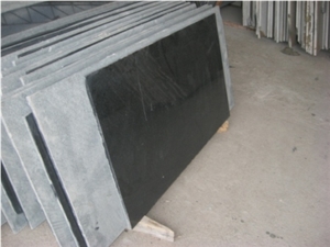 Absolute Black Granite Slabs, India Black Granite