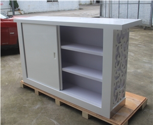 Led Bar Counter Design, Luxury Small Bar Counter, Acrylic Solid Surface Furniture