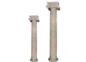 Wellest Beige Marble Solid & Hollow Configuration Antique Roman Columns, Greek Columns,Model Rp002