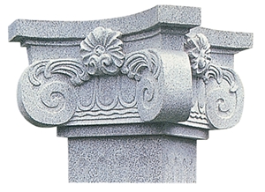 Wellest G603 Luner Pearl China Rosa Beta Granite Column Top,Pillar Cap,Bushhammered Surface,Model Pc022