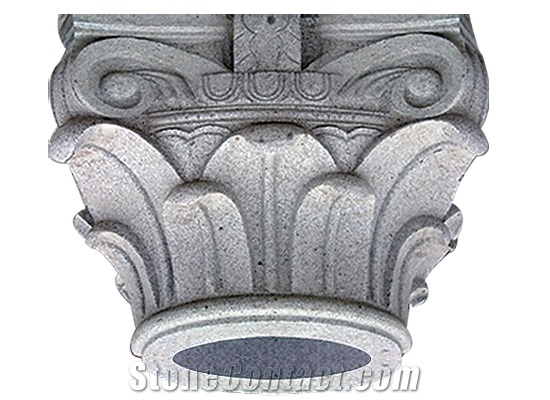 Wellest G614 Misty Grey China Rosa Beta Granite Column Top,Pillar Cap,Model Pc006