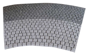 Wellest G654 G603 Mixed Meshed Granite Paving Stone,Flagstone,Cobble and Cube Stone on Meshed,Five Faces Natural ,Bottom Saw Cut Mg-083