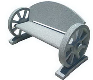 Wellest G654 Sesame Black Granite Bench and Chair,Exterior & Outside Garden Chair and Bench, Model Stc002