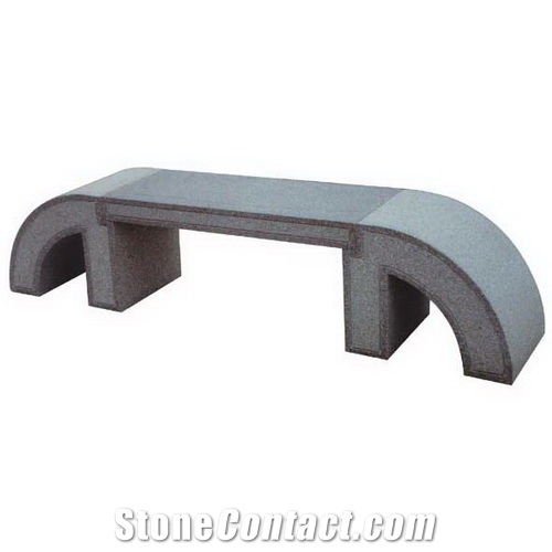 Wellest G654 Sesame Black Granite Bench,Exterior & Outside Garden Bench, Flamed Surface,Model No.Stc010