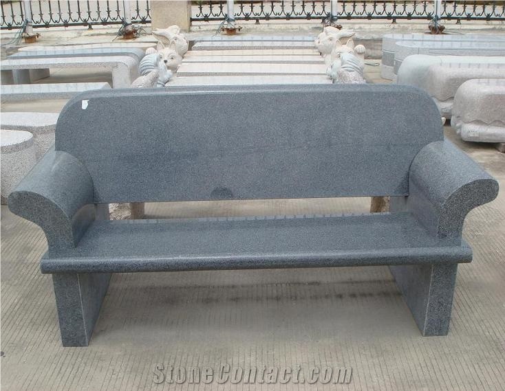 Wellest G654 Sesame Black Granite Chair,Exterior & Outside Garden Stone Chair,Stc 030