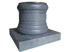 Wellest G654 Sesame Black Granite Column Pedestal,Pillar Base,Column Base,Model Pf006