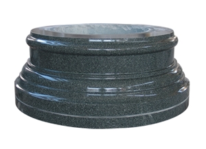 Wellest G654 Sesame Black Granite Column Pedestal,Pillar Base,Column Base,Model Pf015