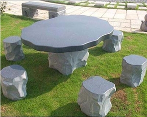 Wellest G654 Sesame Black Granite Table and Stool,Stc 020