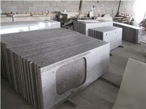 Wellest G664 Bainbrook Brown, Luoyuan Red, Prefabricate China Pink Granite Countertop with Undermount Sink Cutting
