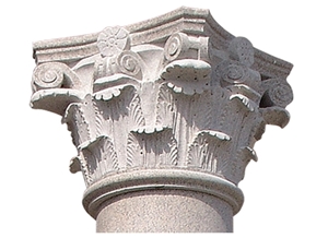 Wellest G681 Shrimp Pink Granite Column Top,Pillar Cap,Flamed Surface,Model Pc015