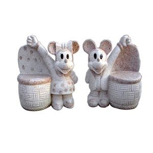 Wellest G682 Sunset Gold Granite Cartoon Stool,Rabbit Stc019